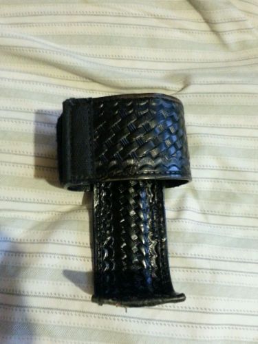 Duty Belt Radio Holster Dutyman brand Basketweave leather