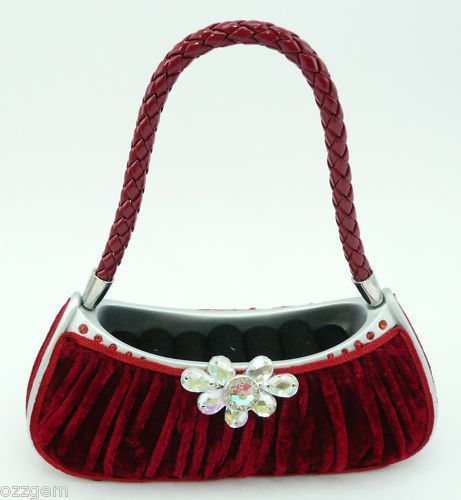 RED BAG SHAPE RING JEWELLERY HOLDER DISPLAY