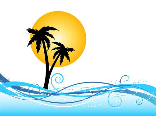 30 personalized return address beach palm trees buy 3 get 1 free (bp50) for sale