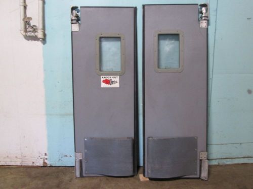 &#034;PROLINE&#034; LOT OF (2) H.D.COMMERCIAL ABS IMPACT TRAFFIC DOOR w/BUMPER &amp; WINDOW