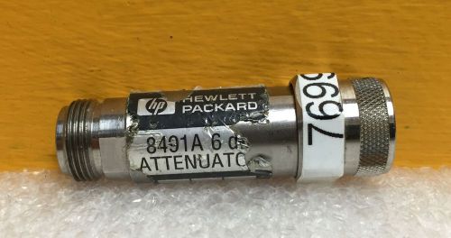 HP / Agilent 8491A-006, DC to 12.4 GHz, 6 dB, 2 Watts, Type N Coaxial Attenuator