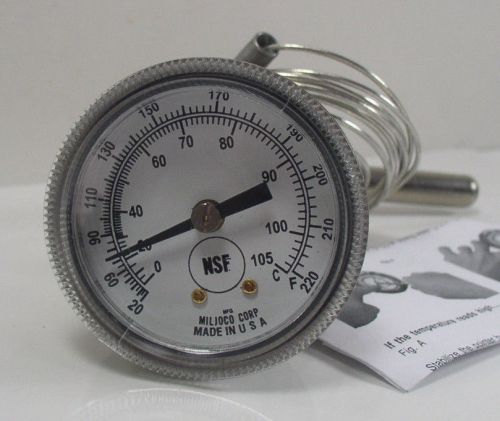 Miljoco V20668002 Remote Reading Thermometer 20-220 F, 0-105 C