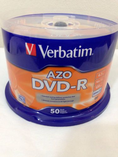 Verbatim 4.7 GB  16x Branded Recordable Disc AZO DVD-R 50-Disc Spindle 95101