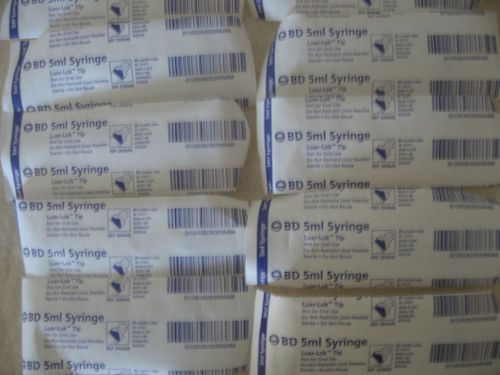 10 - 5  ML (CC) BD Sterile Luer Lock Tip Syringes 309646