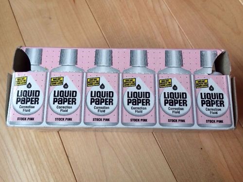 Box of 12 Liquid Paper Pink Correction Fluid