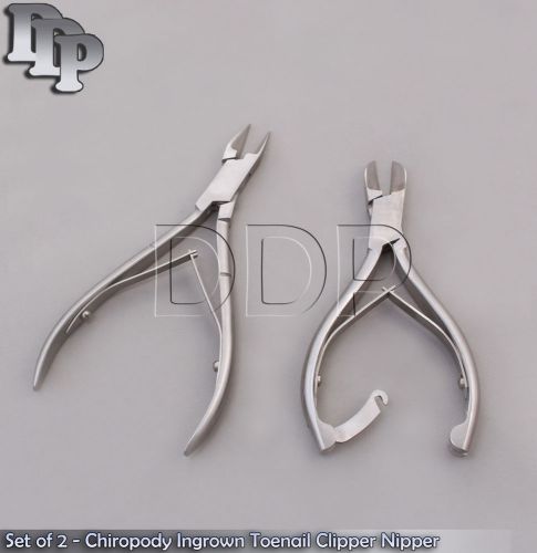 Set of 2 - Chiropody Ingrown Toenail Clipper Nipper Podiatry Podiatrist Kit