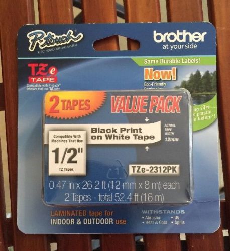 Brother International Tze2312pk Label Tape - 0.50&#034; Width