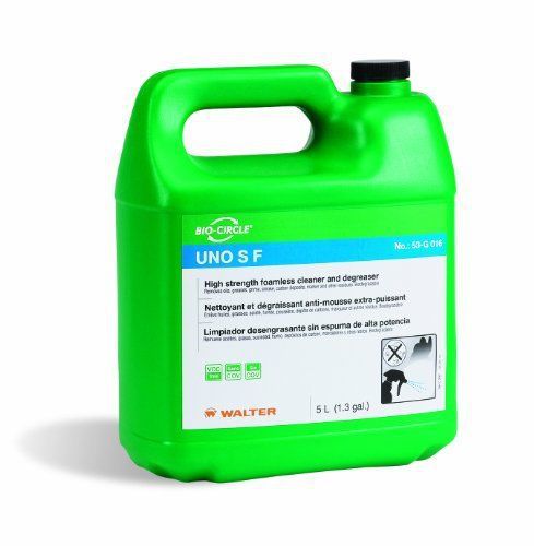 Walter 53G016 UNO S F Foamless Formulation High Strength Degreaser  5L Liquid