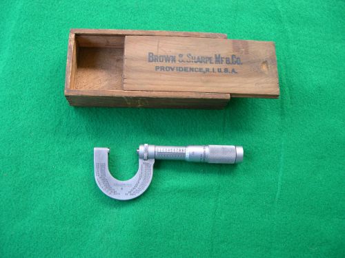 Brown And Sharpe 0-1&#034;  Satin Finish #8 Micrometer