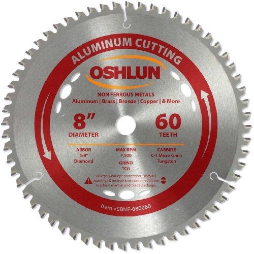 Oshlun sbnf-080060 8-inch 60 tooth tcg saw blade with 5/8-inch arbor (diamond for sale