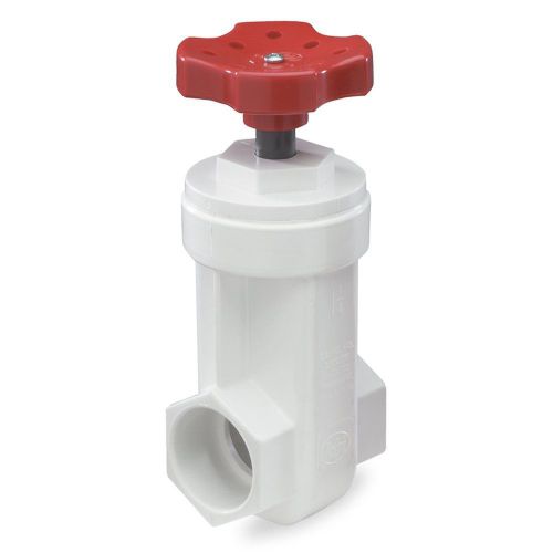 King Brothers Inc. GVP-1000-S 1-Inch Slip PVC Schedule 40 Gate Valve White