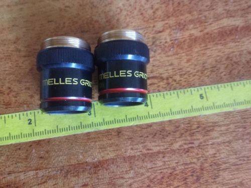 Set of 2 Melles Groit 160/0.17, 4/0.12, Microscope Lens