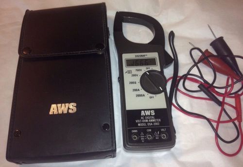 Volt METER+CASE+LEADS Digital AC/DC Volt-Ohm- ammeter AWS DIGISNAP DSA 2002