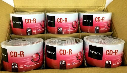 600 Sony CD-R Logo CDR 48x Blank Recordable Disc Media 80Min 700MB Shrink Wrap