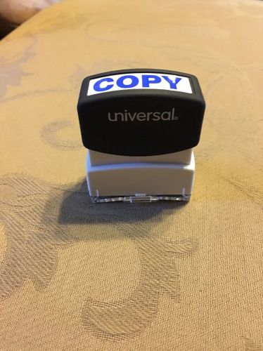 NEW SELF INK RUBBER STAMP/PRE-INKED STAMPER &#034;COPY&#034;- BLUE Universal