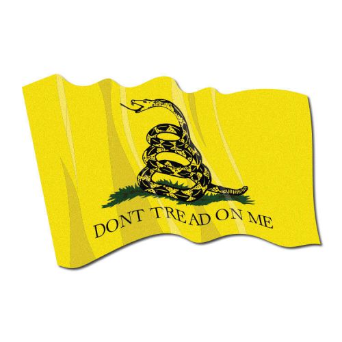 3M Reflective Fire Helmet Flag Decal - Waving Gadsen Flag - 1.5&#034; x 2.5&#034;