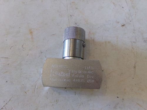 Parker N800SS-11AH Needle Valve 1/2 NPT 345 Bar 5000 PSI 15 GPM - NEW