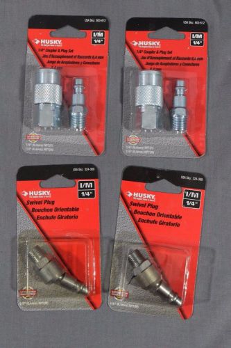 Husky Swivel Plugs &amp; 1/4&#034; Coupler &amp; Plug Set 324369 603612