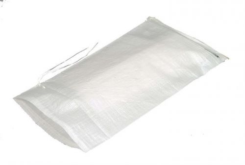 25 white sandbags w/ ties 14x26 sandbag,bags,sand bags- flood erosion barriers for sale