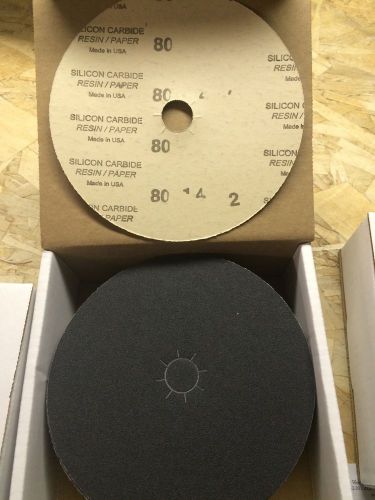 7&#034; X 5/16&#034; Premium Floor Sanding Edger Disc Silicon Carbide 80 Grit (50 Pieces)