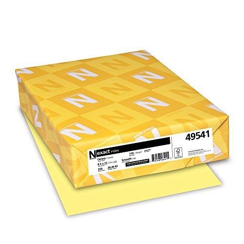 Neenah Exact Index, 110 lb, 8.5 x 11 Inches, 250 Sheets, Canary