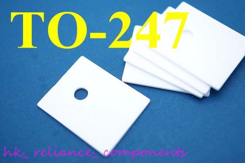 50x TO-247 20x25x1mm Ceramic Insulator for Transistor Heatsink Thickness 1.0mm