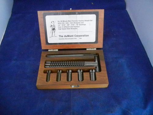 Dumont &#034;minute man&#034; precision keyway broach set no.00 for sale