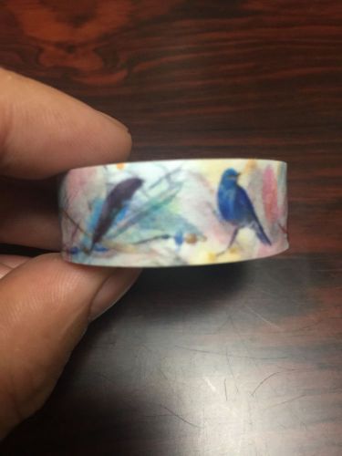 masking tape Blue bird pattern 0.59Inch Japan