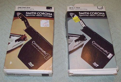 2 Smith-Corona Typewriter Ribbon Cartridges, One-Time &amp; Re-Rite Film, Partial