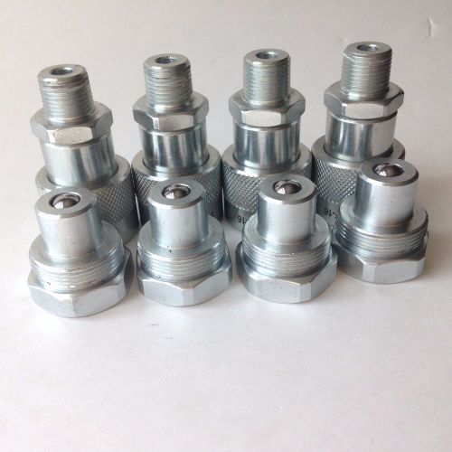 4 sets - 3/8&#034; npt hydraulic quick coupling high pressure screw 10,000 psi, steel for sale