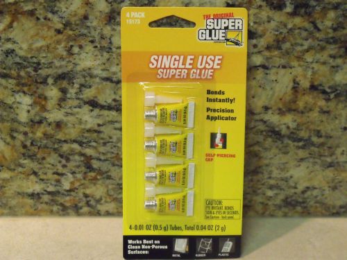 THE ORIGINAL SUPER GLUE - 4 Single-Use Tube Pack