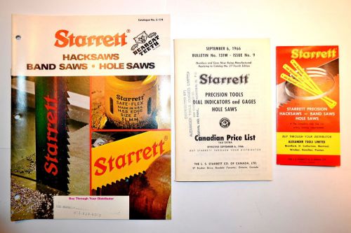 STARRETT SAW CATALOG &amp; ADVERTISEMENT &amp; PRICE LIST GROUP #RR409