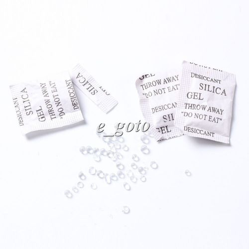 50Packs 1g 1 Gram Non-Toxic Silica Gel Desiccant Moisture Absorber Dehumidifier