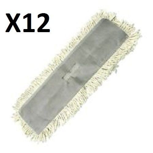 Case Of 12 Rubbermaid L15500WH00  36&#034; x 5&#034; Castaway Dust Mop Head White