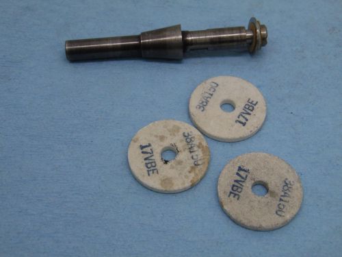 WHEEL MANDREL 3/8 shank accepts wheels with 1/4 arbor plus 3 new wheels