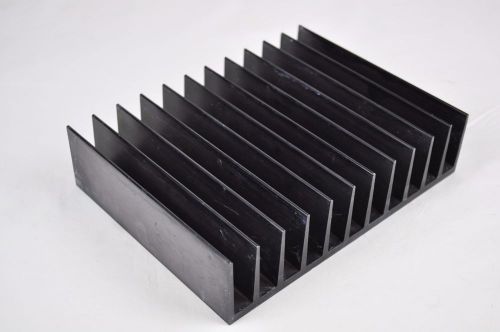 Large Aluminum Heat Sink 8.5&#034;x 6.5&#034; x 2&#034; Flat Bottom Black