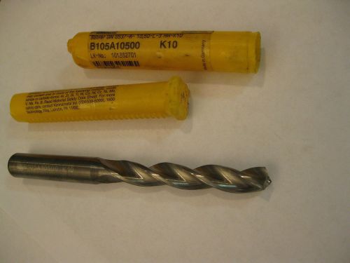 Kennametal B105A10500  K10  TF-Drill, 3 Flute Solid Carbide