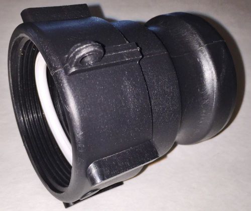 275-330 gn ibc tote tank hd 2&#034;  female npt thread x2&#034; cam lock drain adapter qdc for sale