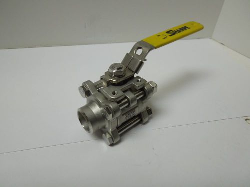 SHARPE BALL VALVE 3/4&#034; 316SS BUTTWLD 1000 CWP 3 PC BODY FULL PORT LEVER &lt;B015WH