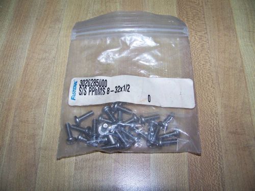 Stainless Steel Phillips Pan Head Machine Screw #8-32 x 1/2&#034;, Qty 25