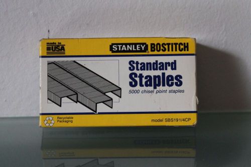 Stanley Bostitch SBS19 Standard Staples 5000/box 1/4CP Chisel Point USA A13-7