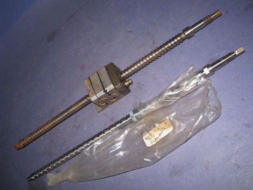 2 BEARING LEAD SCREWS 15&#034; LONG with block  21C2