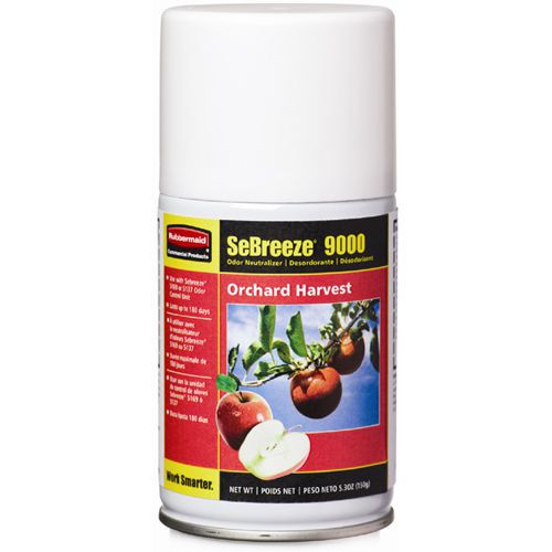 Rubbermaid SeBreeze 9000 Odor-Neutralizer Aerosol, 5.3 oz Can: Orchard Harvest