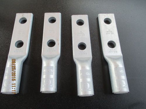 4 Morris Alu Long Barrel 2 Hole Compression Lugs - 93116 2MLA 4/0-1/2 White