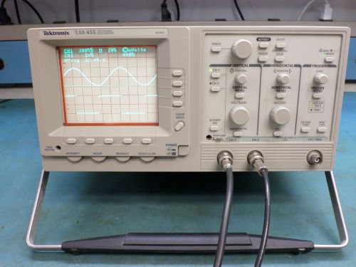 Tektronix TAS 455 Analog Oscilloscope 60 MHz 2 Channel - Tested  TAS455