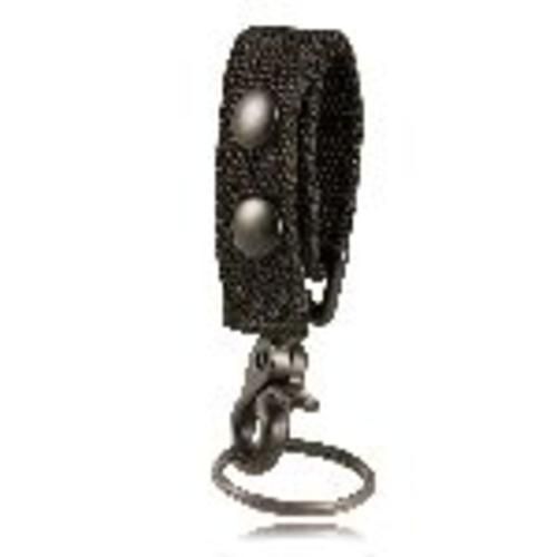 Boston leather 5436-5 deluxe belt keeper key ring snap woven ballistic nylon for sale