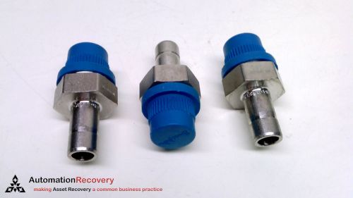 SWAGELOK SS-6-TA-1-4 - PACK OF 3 - MALE TUBE ADAPTER 3/8&#034; , 1/4&#034; NPT, NE #141404