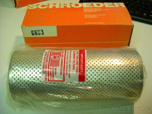 New Schroeder G603 Metal Mesh Filter Element