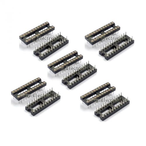 10pcs Round Hole 24pin Pitch 2.54mm DIP IC Sockets Adaptor