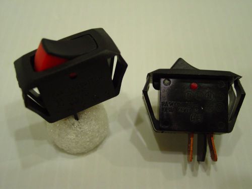 Black/Red Rocker Switch Swann 39 SPST ON/OFF Snap in Panel Mount 15A 125VAC